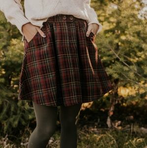 Sitting by the Fire Plaid Skirt
